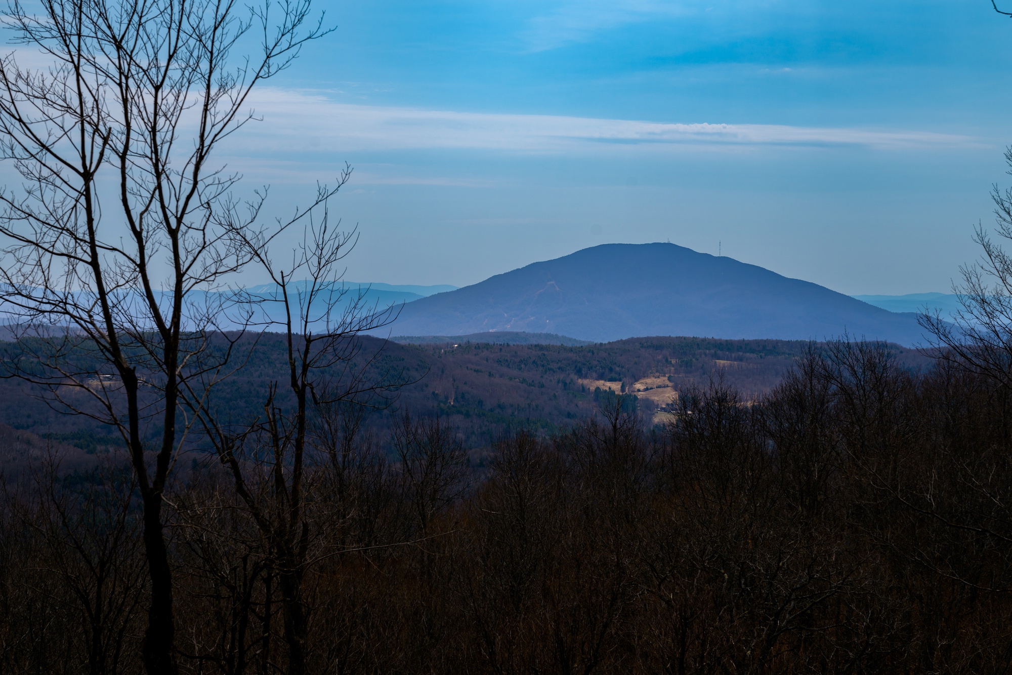 View across the Vermont hills from the sugarbush